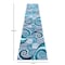 Flash Furniture Turquoise 2' x 11' Distressed Abstract Area Rug OKR-RG1100-211-TQ-GG - alternate 2